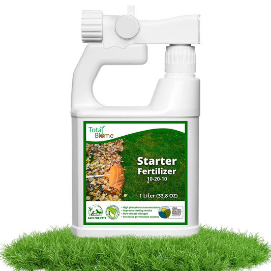 100% Organic Liquid Lawn Starter Fertilizer - Total Biome
