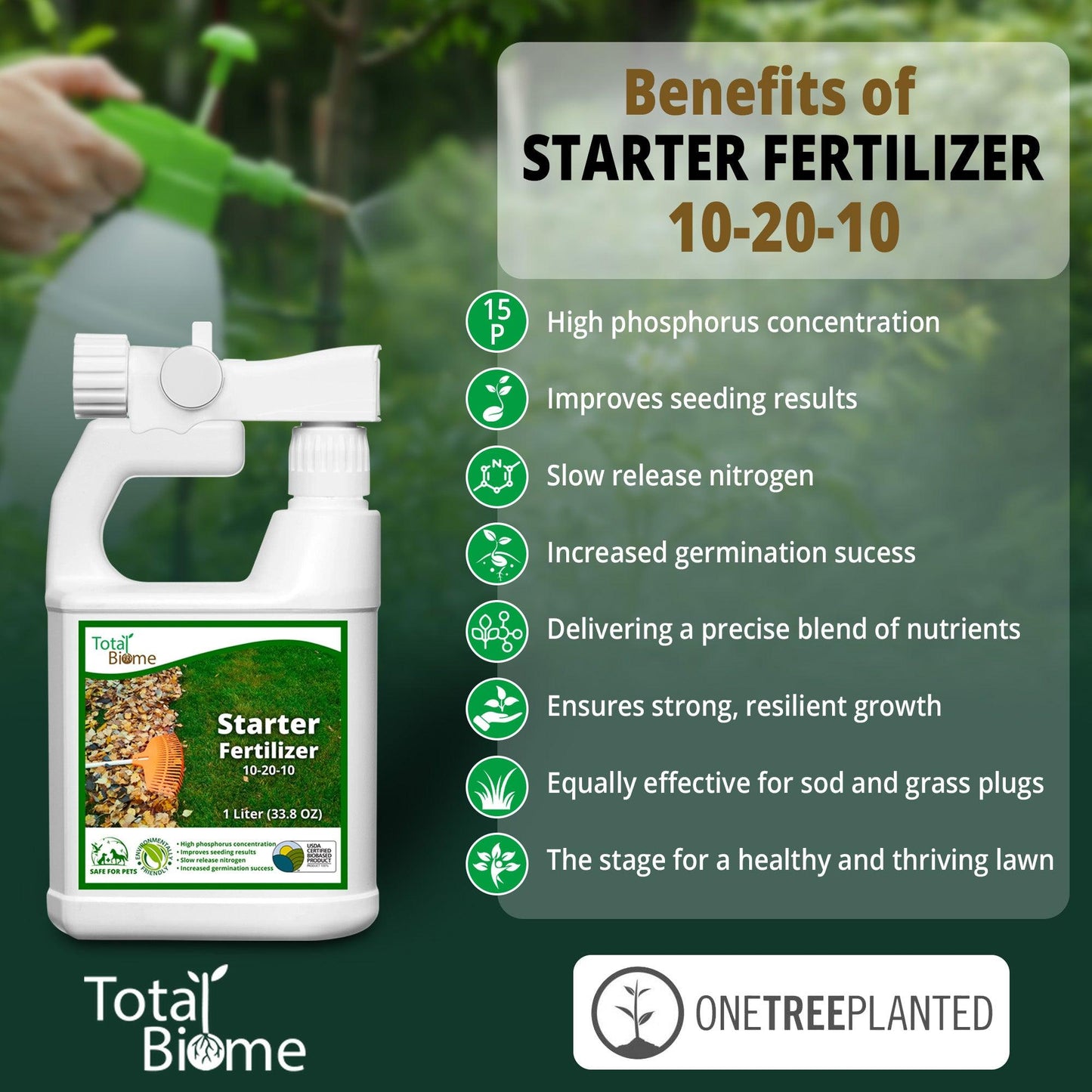 100% Organic Liquid Lawn Starter Fertilizer