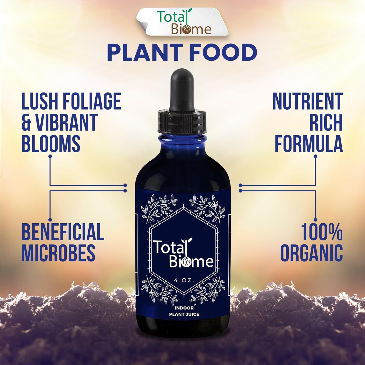 Indoor Plant Juice Organic Nutrient-Rich Formula 4oz - Total Biome