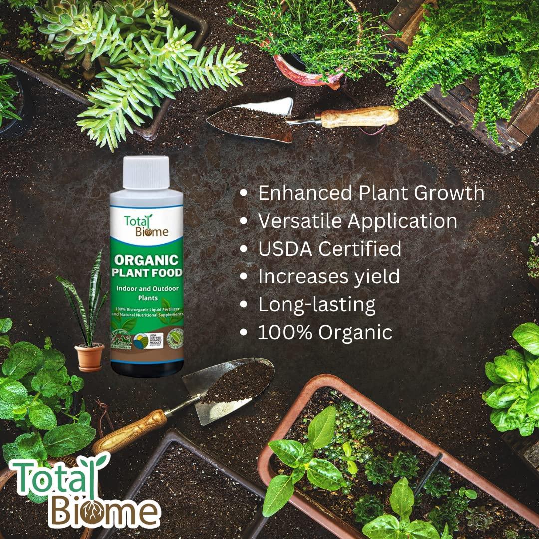Indoor & Outdoor Organic Plant Food - Bio-Organic Liquid Fertilizer - enhanced plant growth