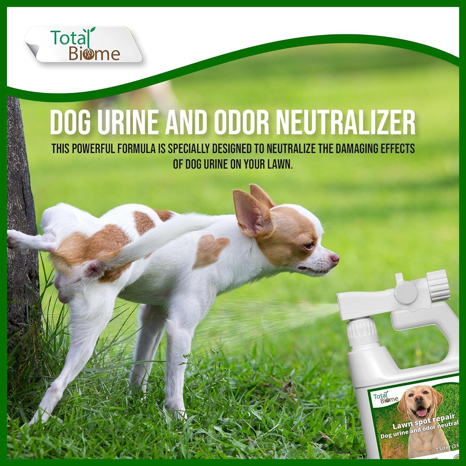 Lawn Spot Repair Liquid, Dog Urine & Odor Neutralizer 100% Organic Fertilizer - Total Biome