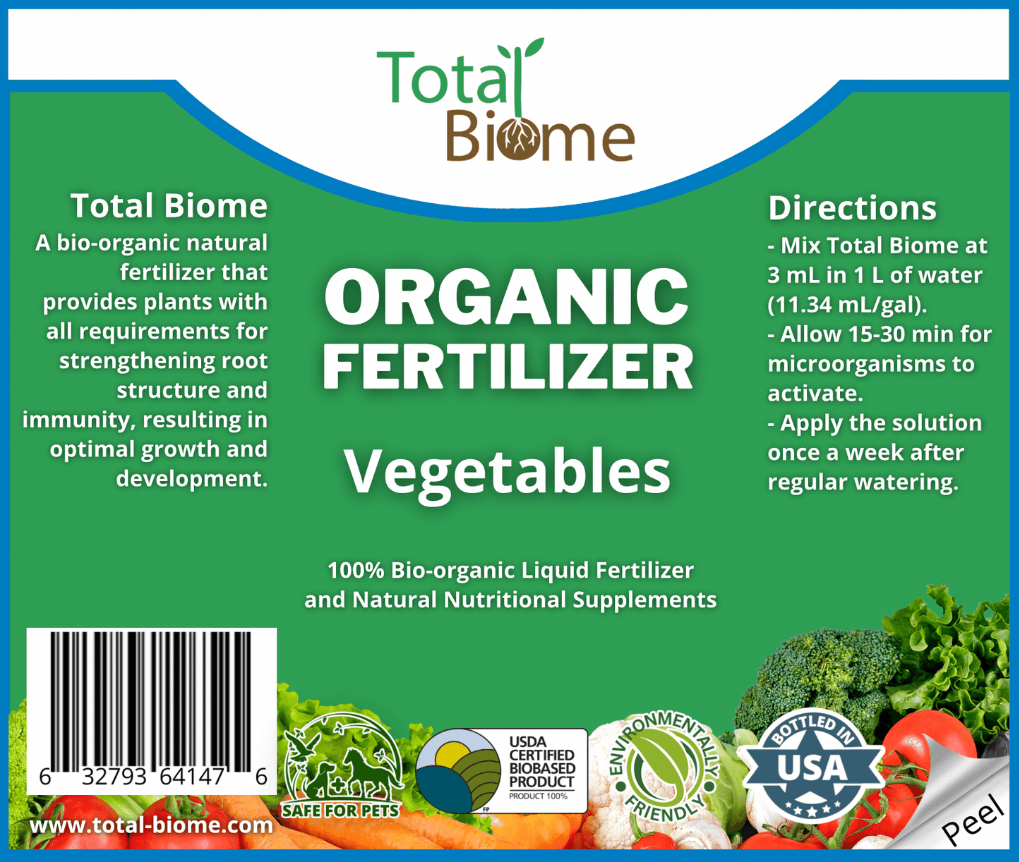 Total Biome Vegetable Plant Food | 100% Natural Microorganism Based 6