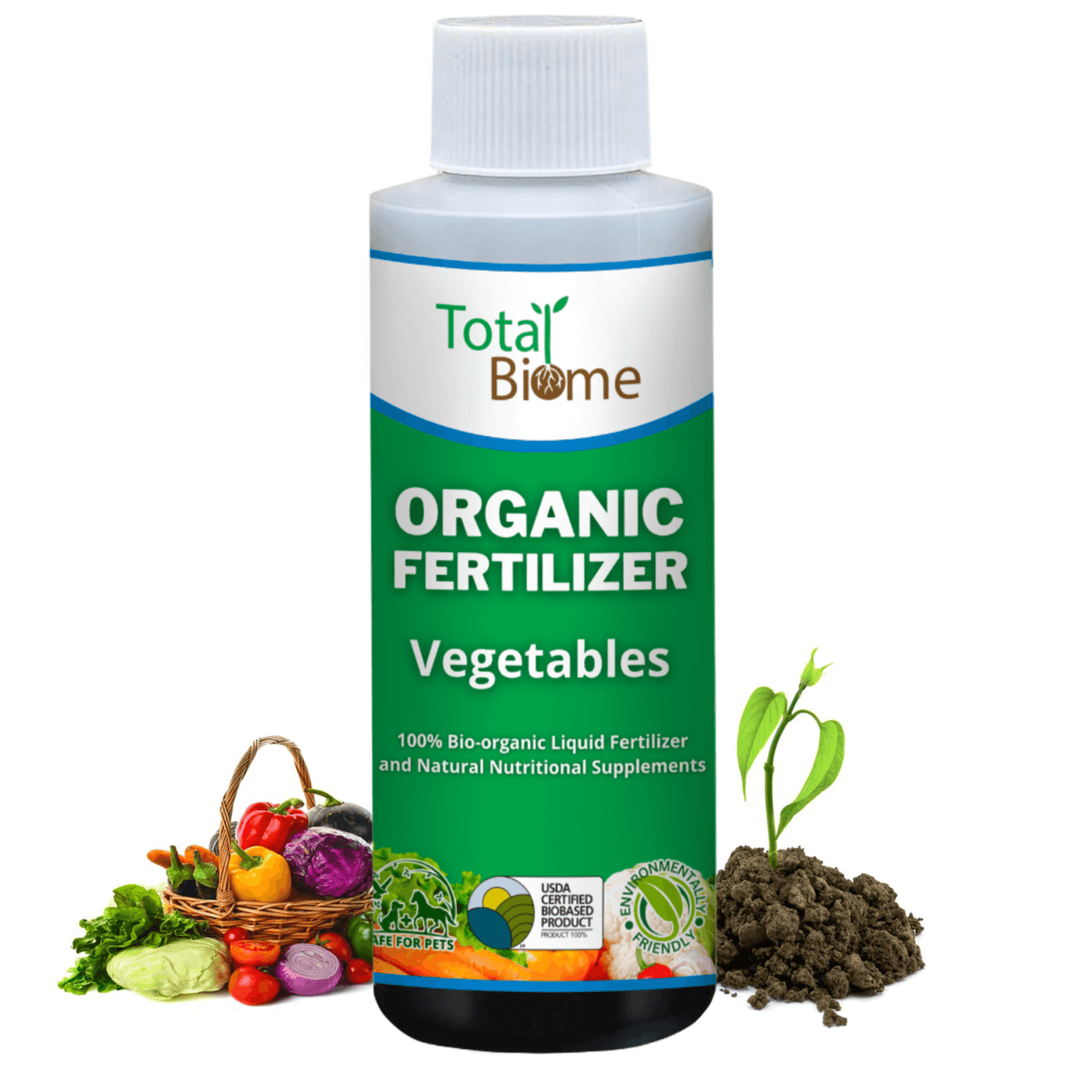 Organic Fertilizer for Vegetables, Liquid Concentrate Plant Food - Total Biome